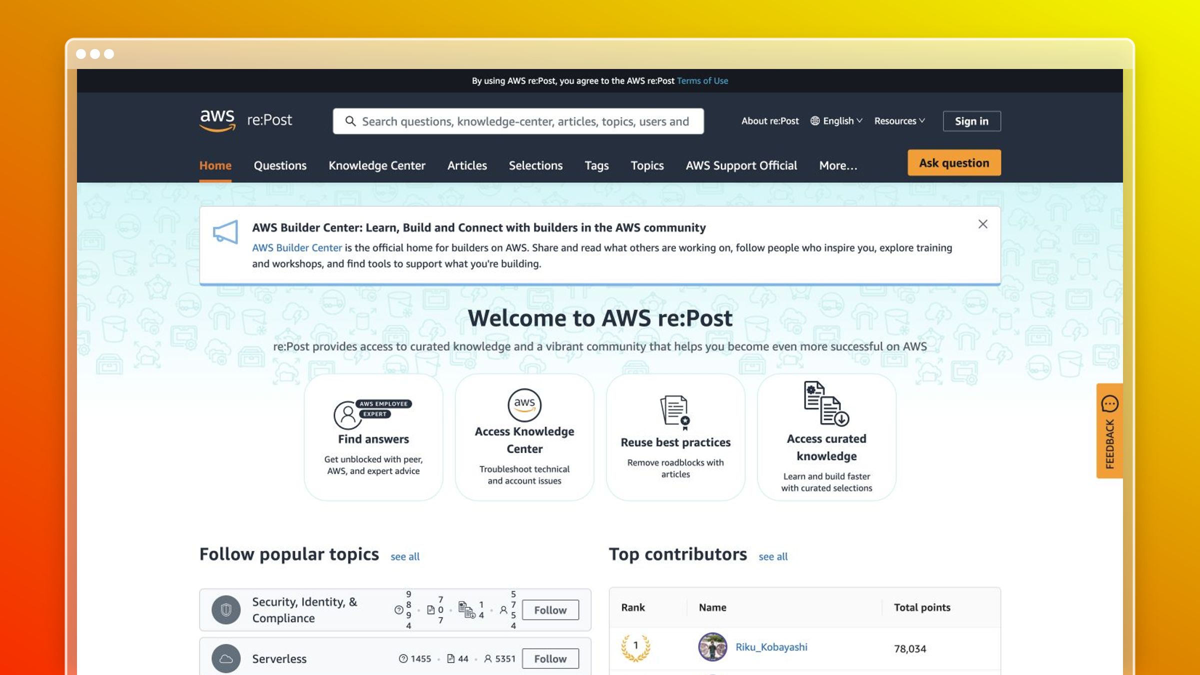 AWS knowledge base example
