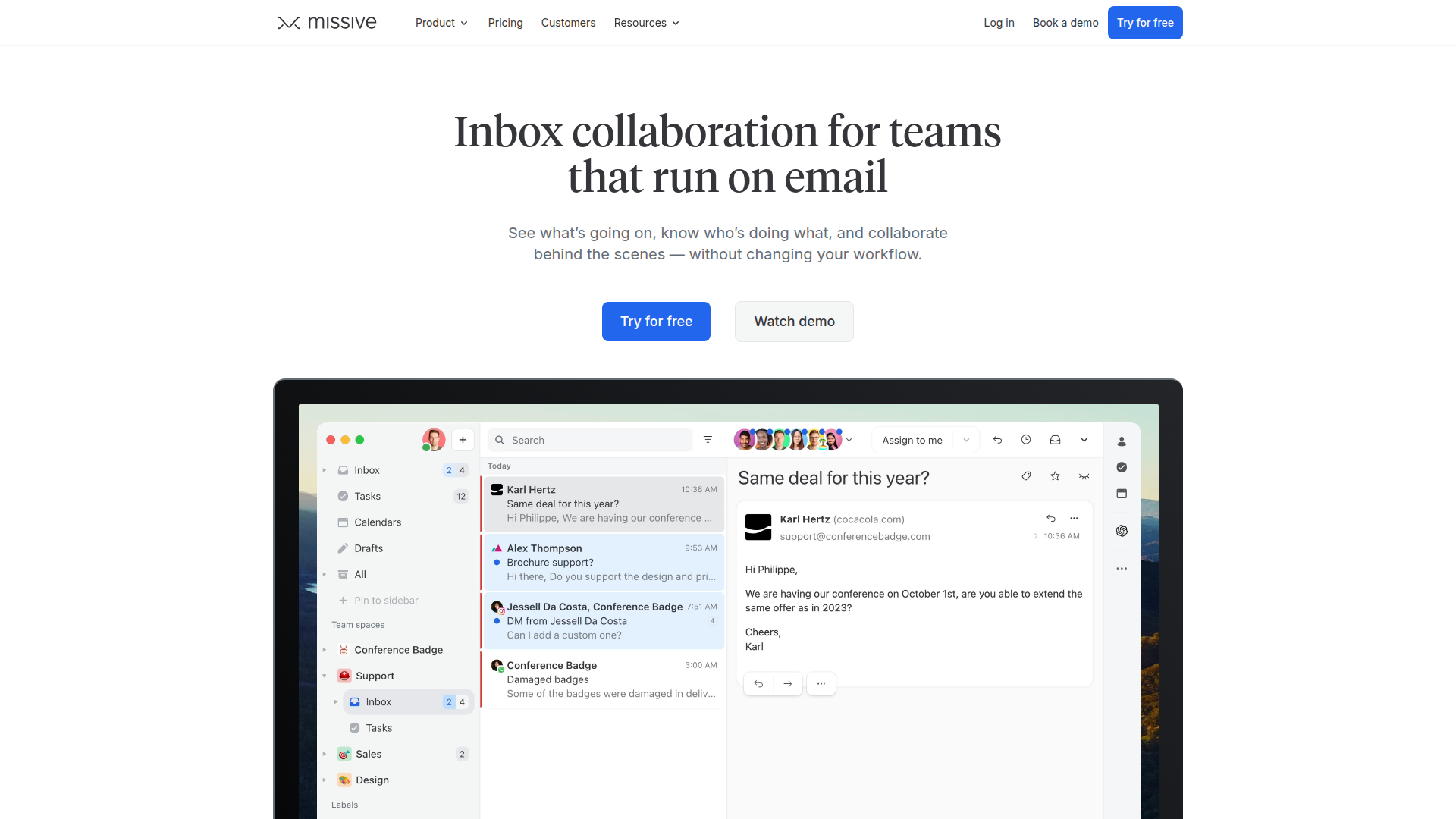 The image shows a website with the headline
