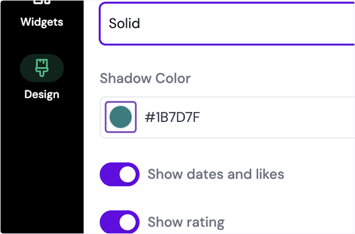 You can also change the colors shown in your widget