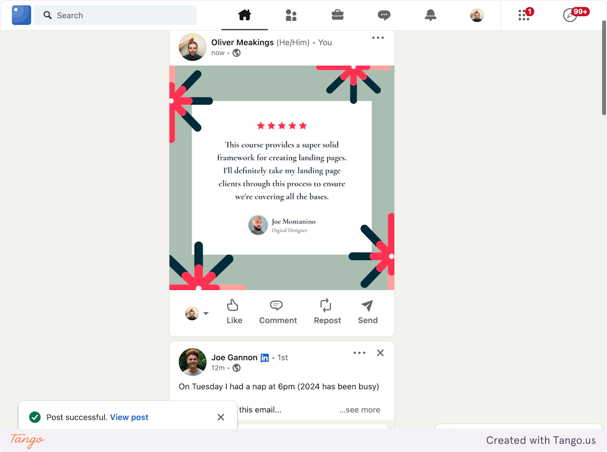 Your testimonial is shared
