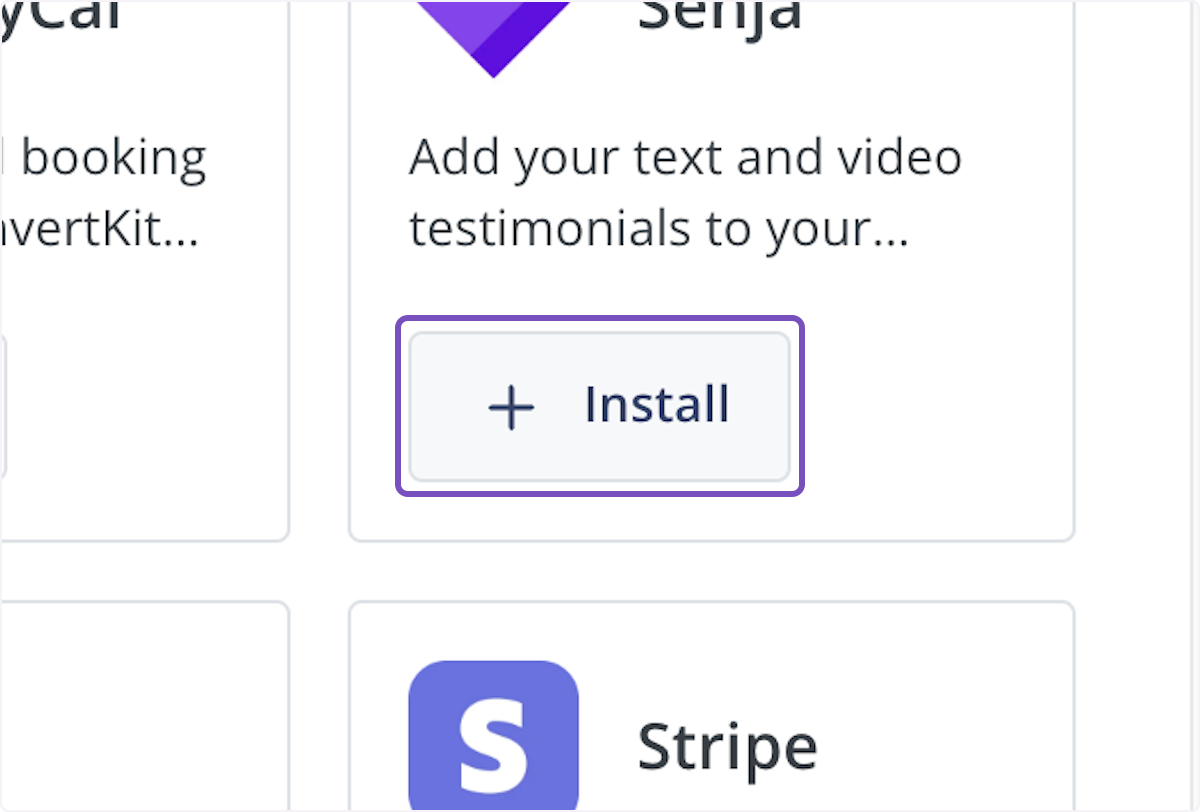 Find the Senja app and click Install