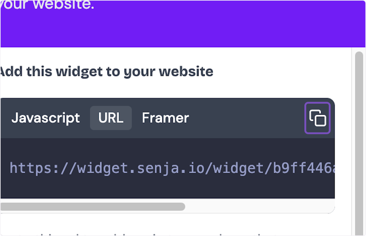 In this example, we're going to copy the URL