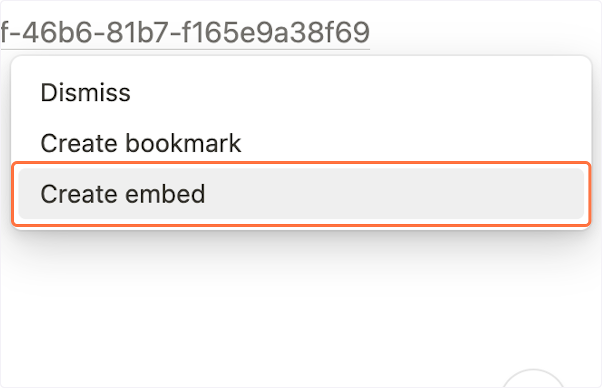 Click on Create embed