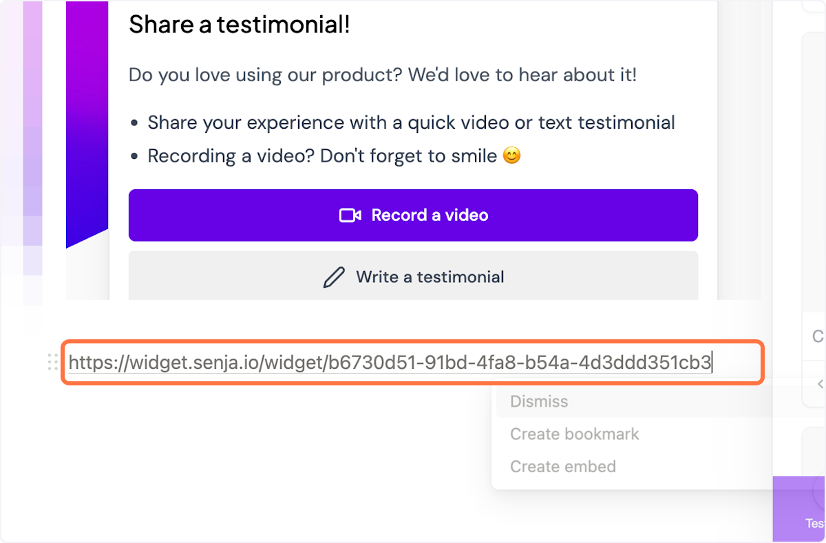 Paste the widget embed code or share the widget URL wherever you'd like!