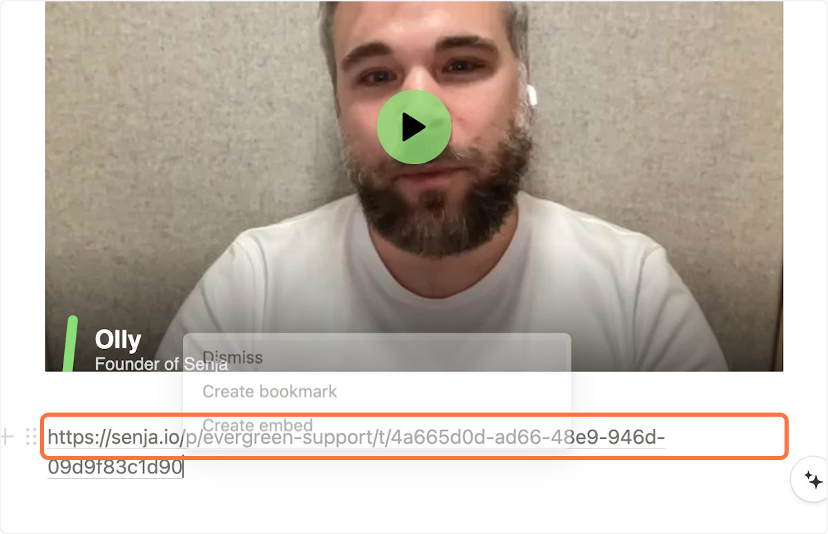 Now we can repeat the same process, pasting the URL into Notion to embed the video testimonial