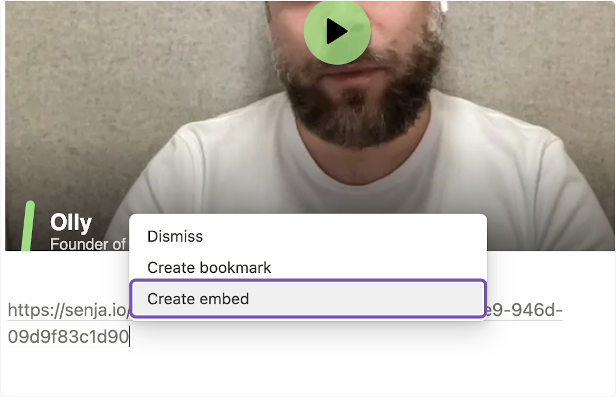 Click on Create embed