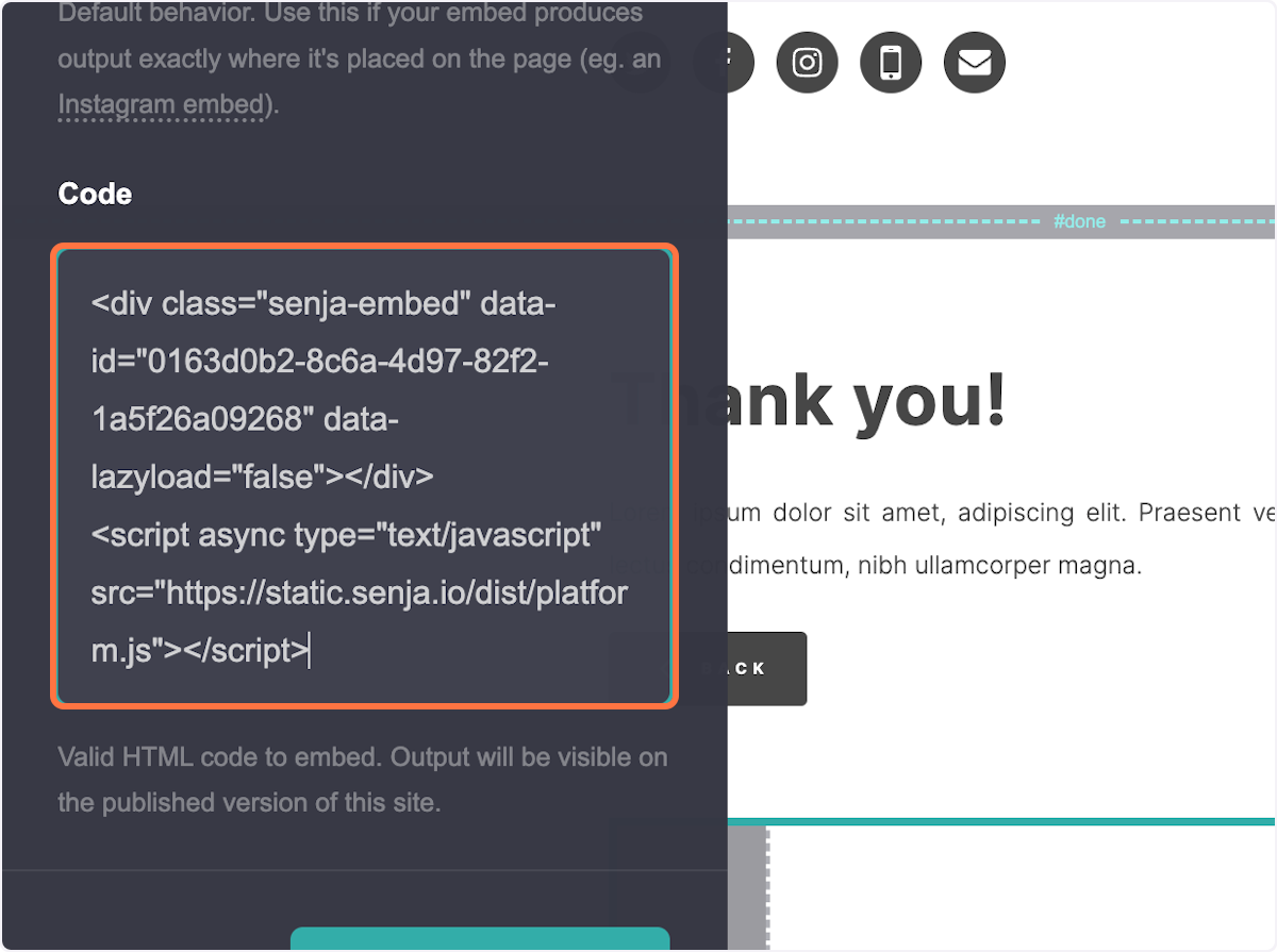 Paste your embed code