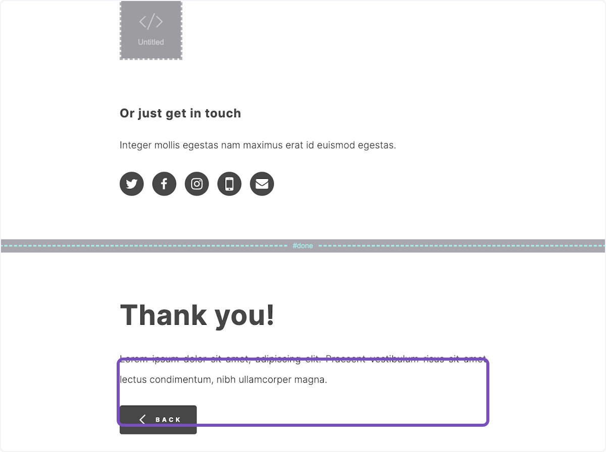 Drag the widget emebed element