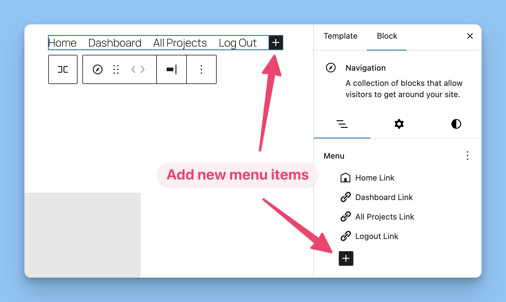 Editing the Client Portal Menu in the Site Editor