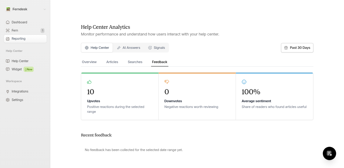 Feedback section displaying article ratings and user comments for content improvement