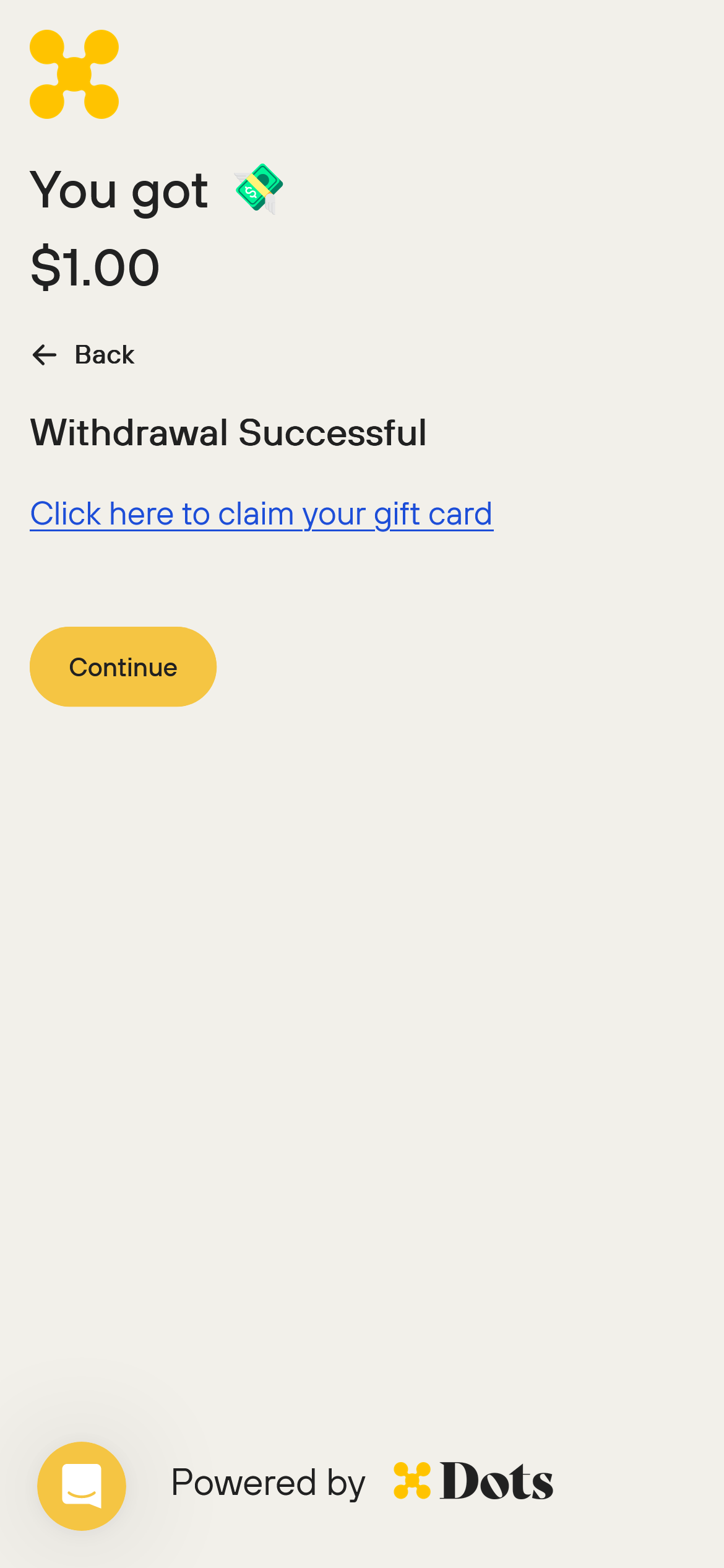 Amazon Gift Card confirmation