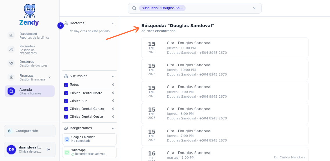 Resultados de búsqueda mostrando todas las citas de Douglas Sandoval organizadas por fecha
