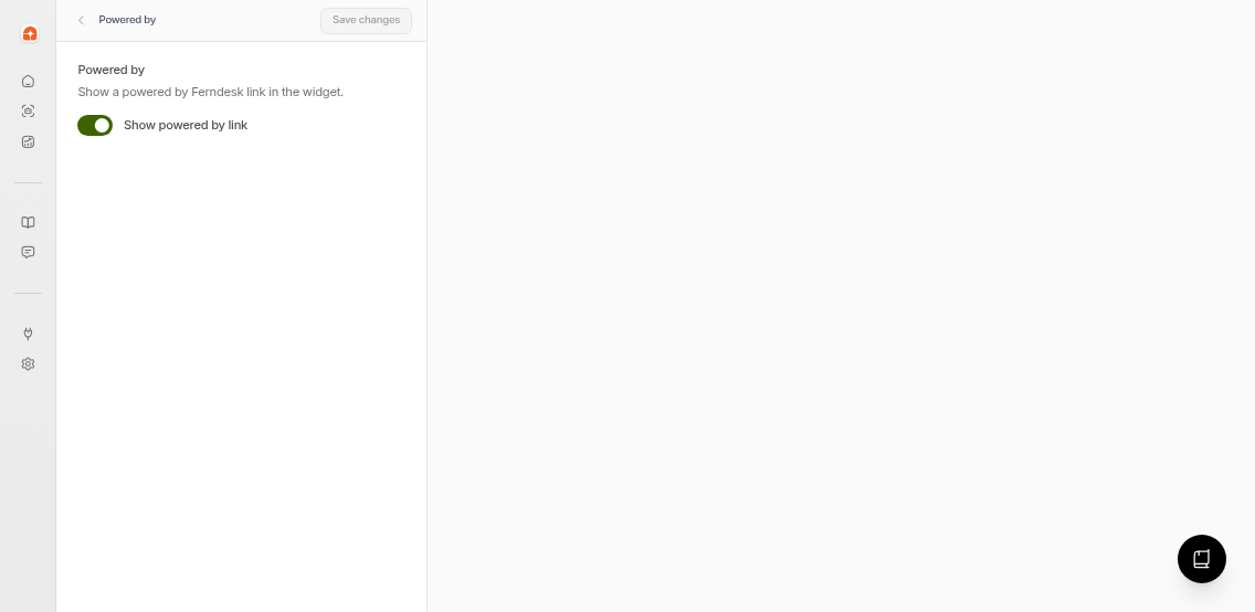 Powered By section in widget settings
