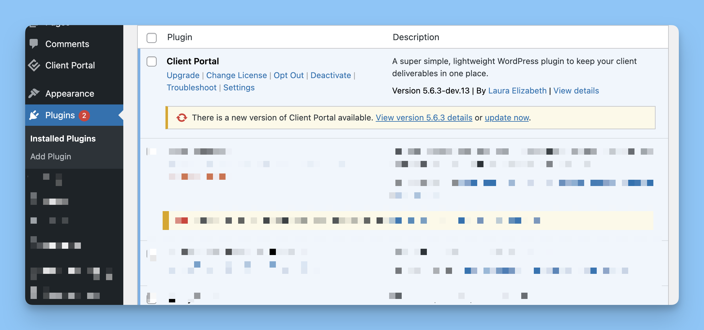 How to update the Client Portal plugin | Client Portal Help Center