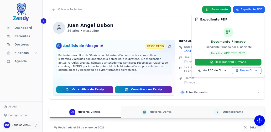 Estado de documento firmado