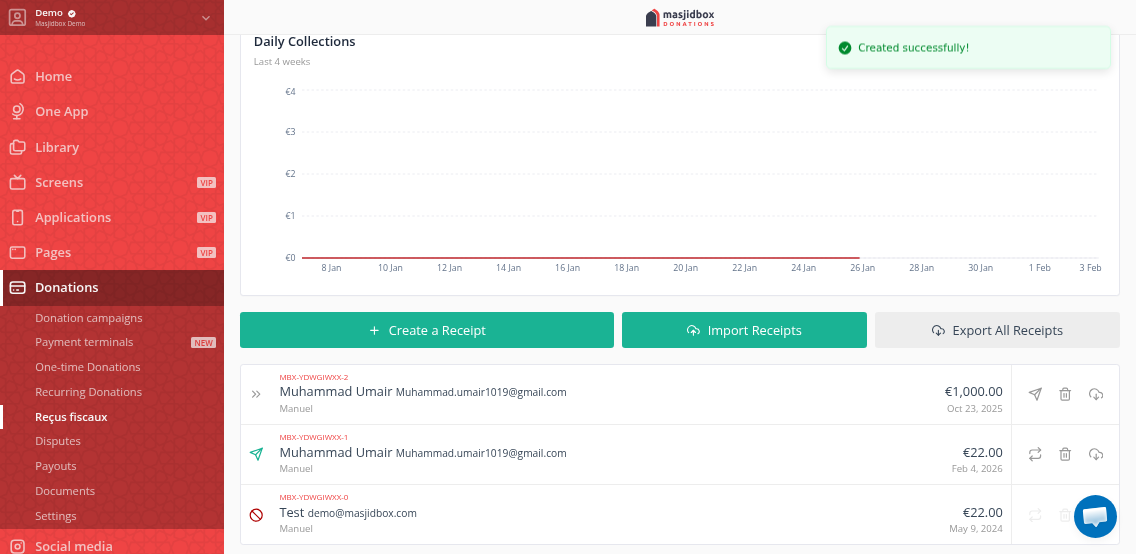 CSV file downloading