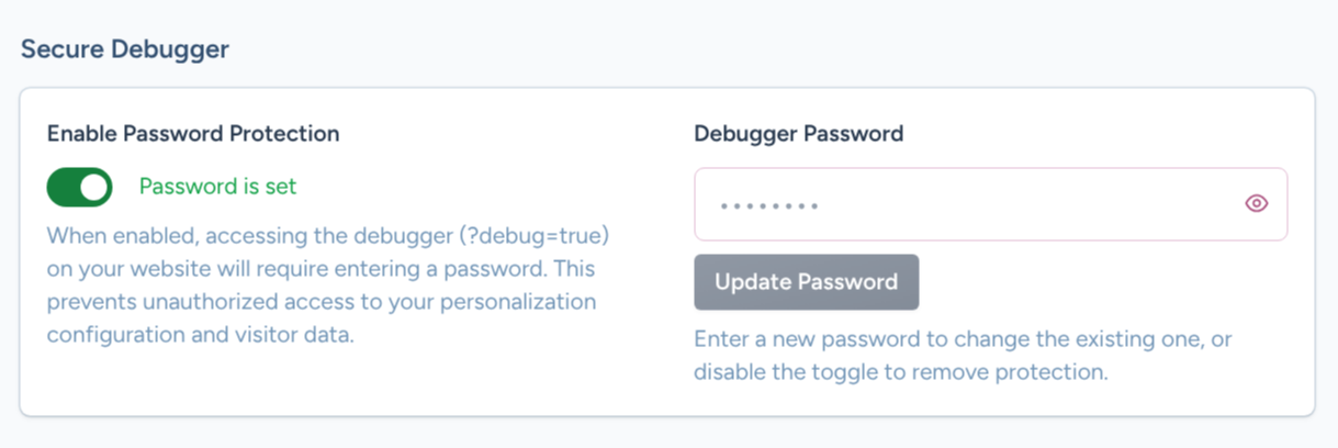 RightMessage debugger panel showing visitor information and tabs
