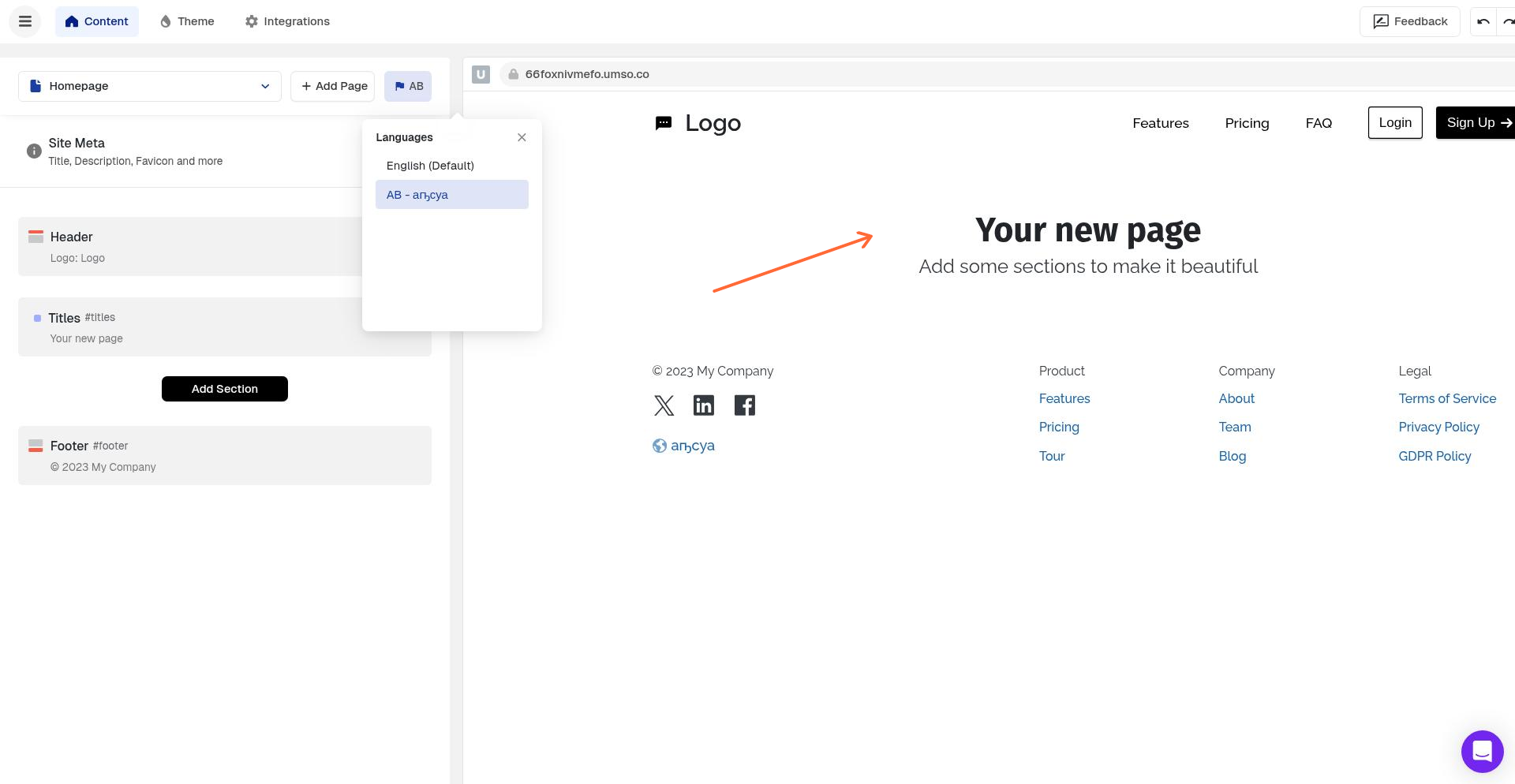 Editing content in a different language