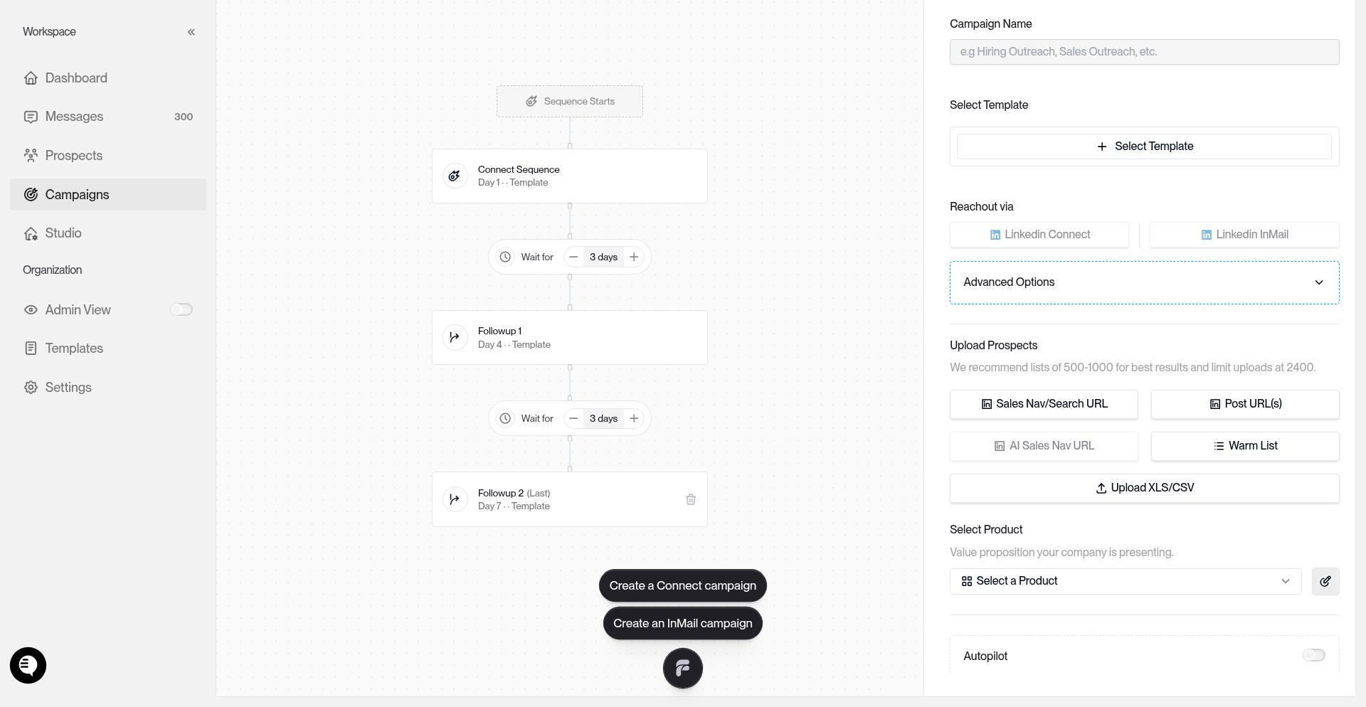 Slider set to recommended default of 25 messages per day