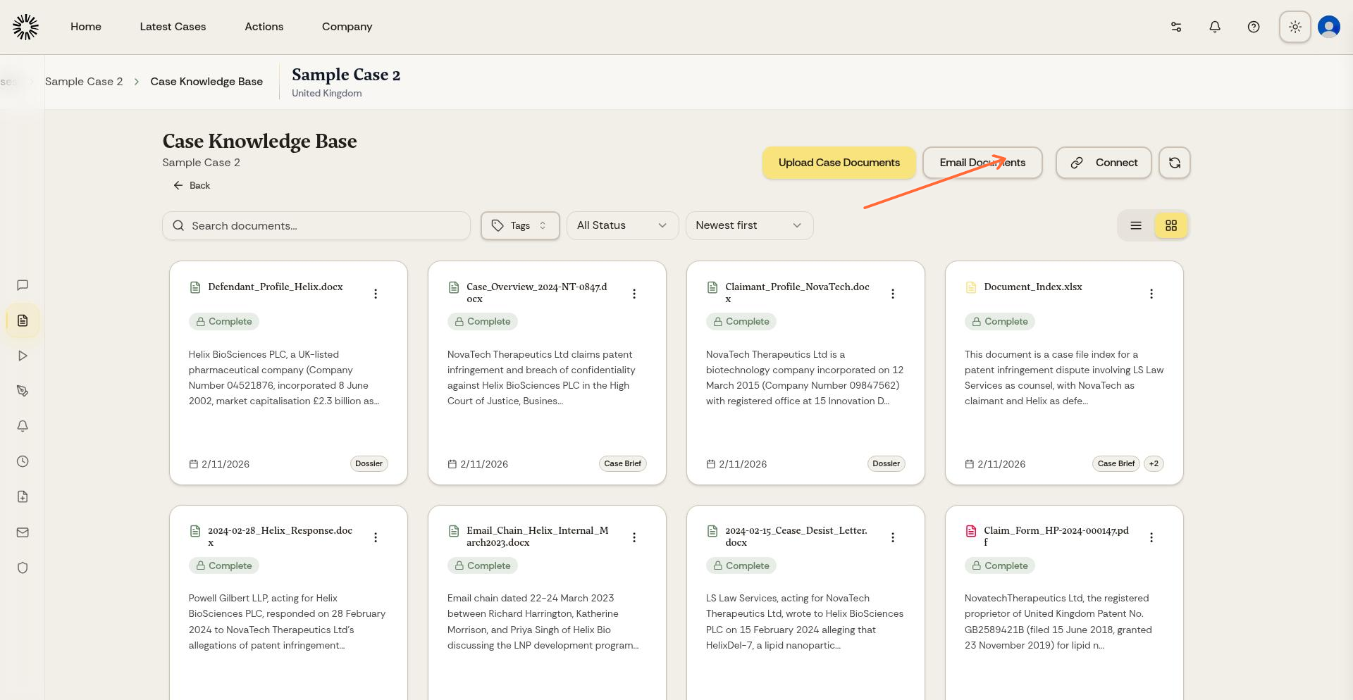 Knowledge Base with Connect button highlighted