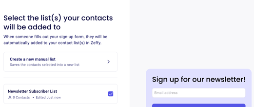 Option to automatically add sign-ups to a manual list