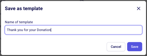 Naming a new email template