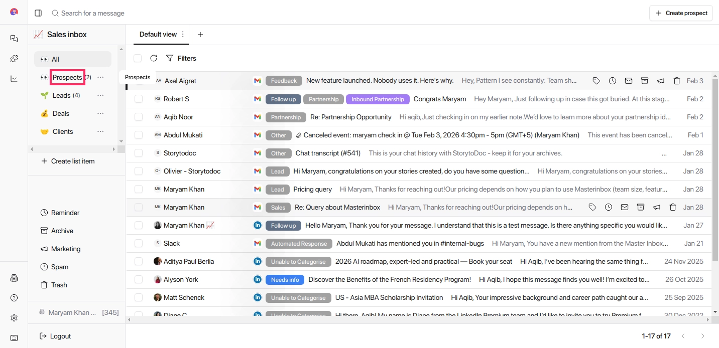 Confirmation of move