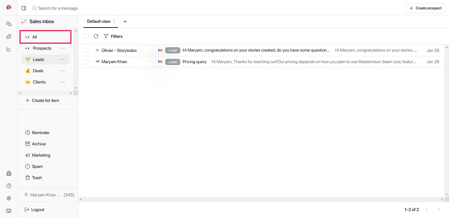 Confirm emails moved