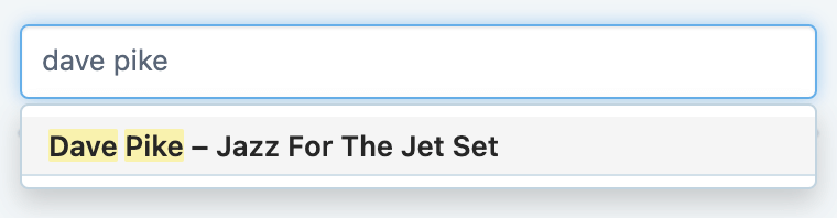 Select products for comparison using the search box