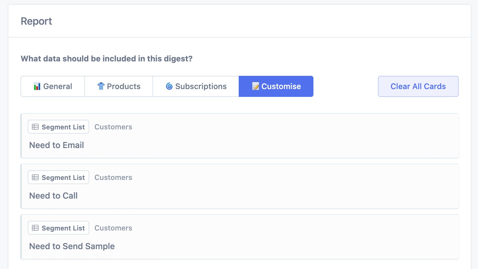 Add saved segments to digest