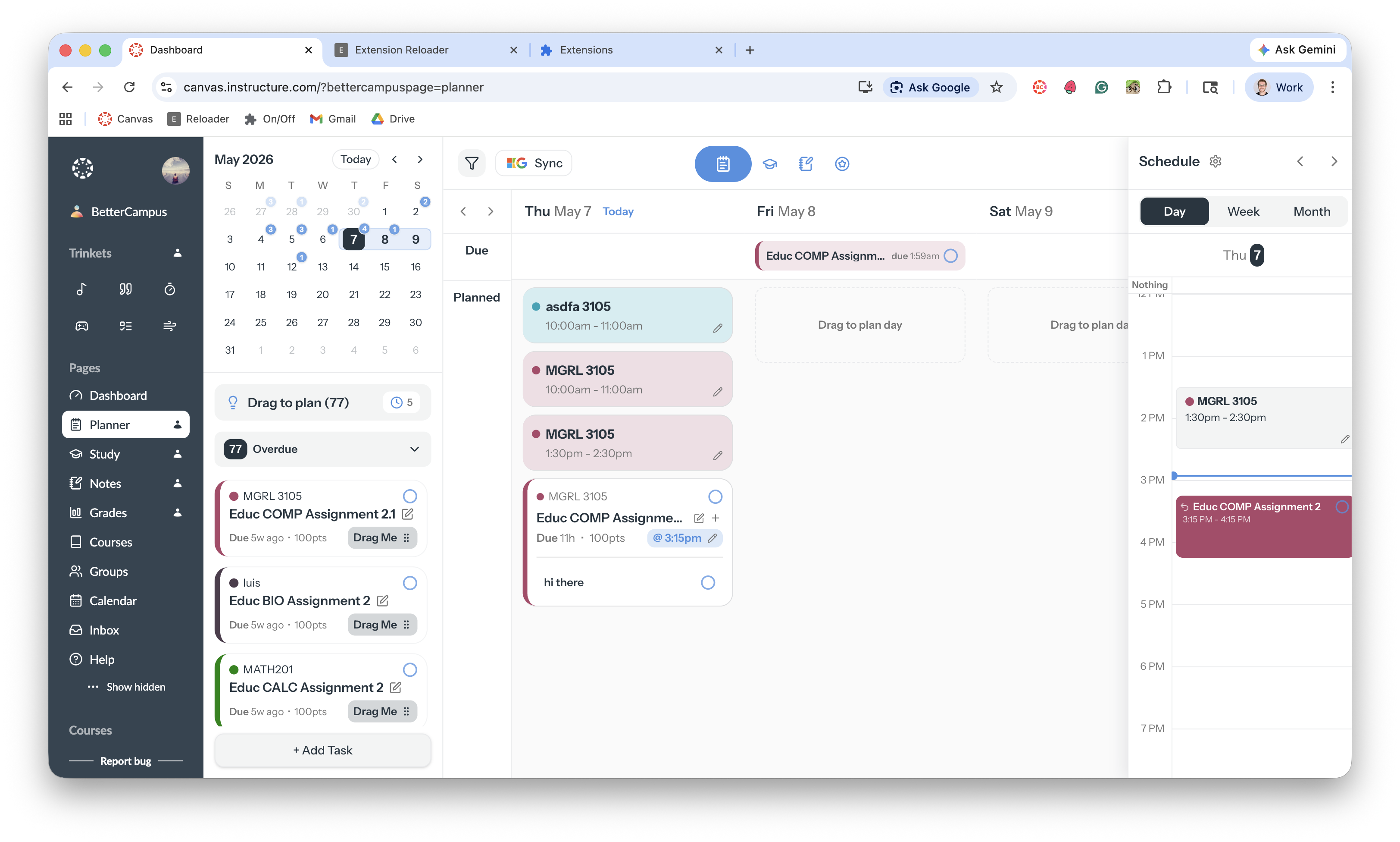 Task with nested subtasks showing a breakdown of steps