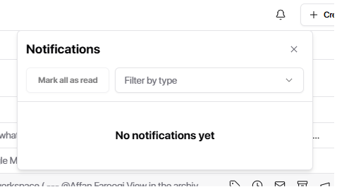 Notification Center panel opened