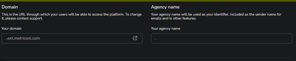 Domain and Name fields