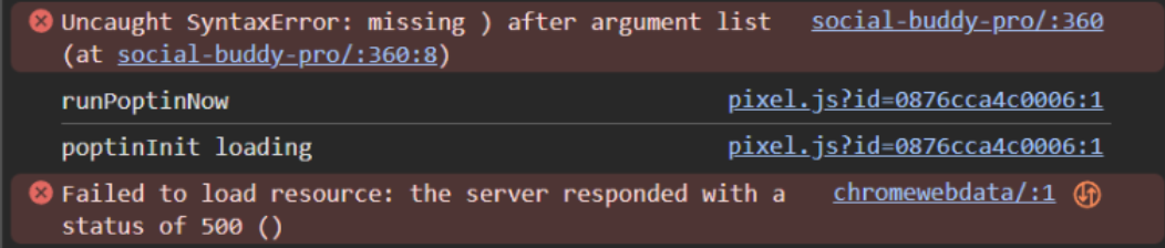 Sintaxis's error