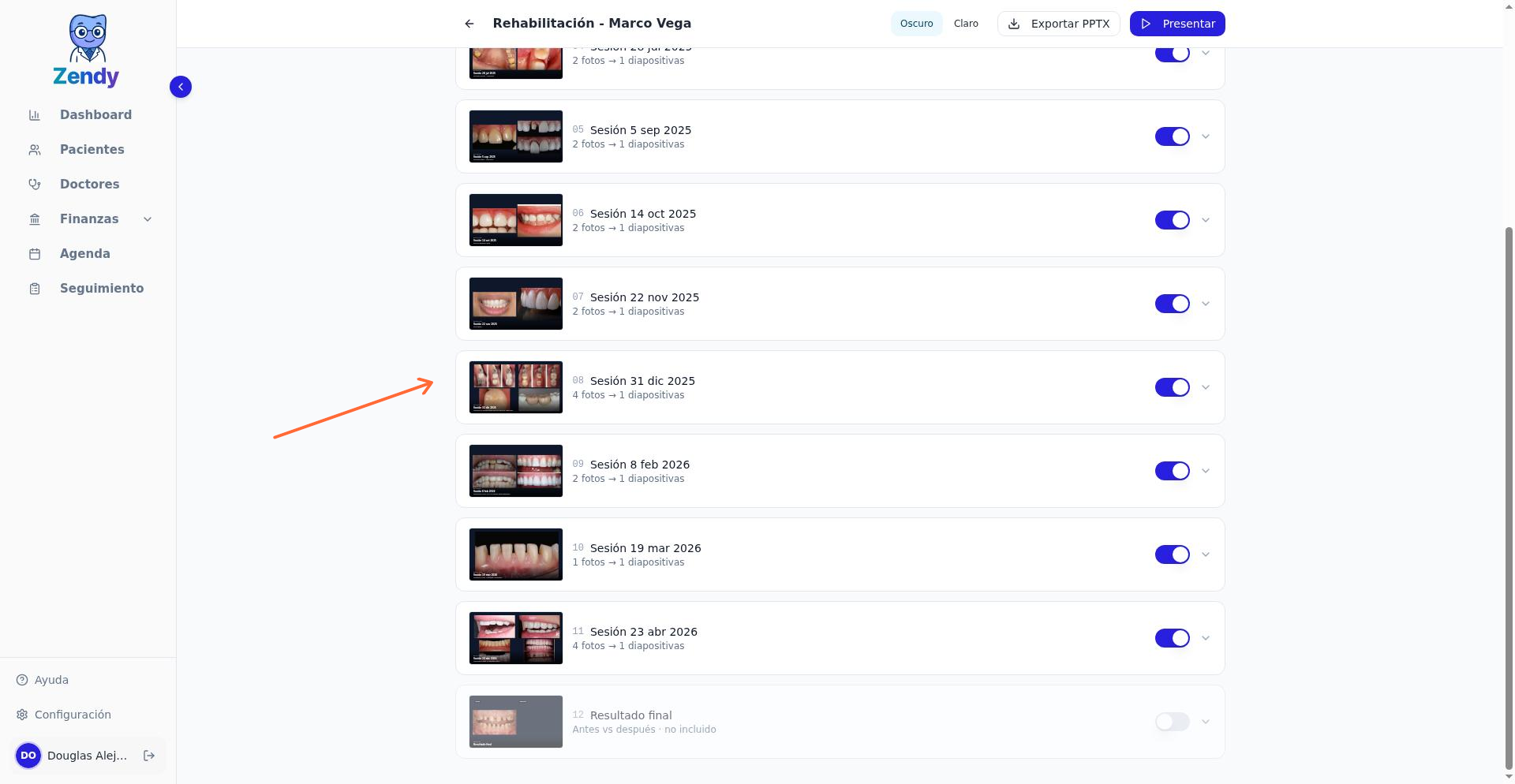 Builder de presentaciones con layouts disponibles