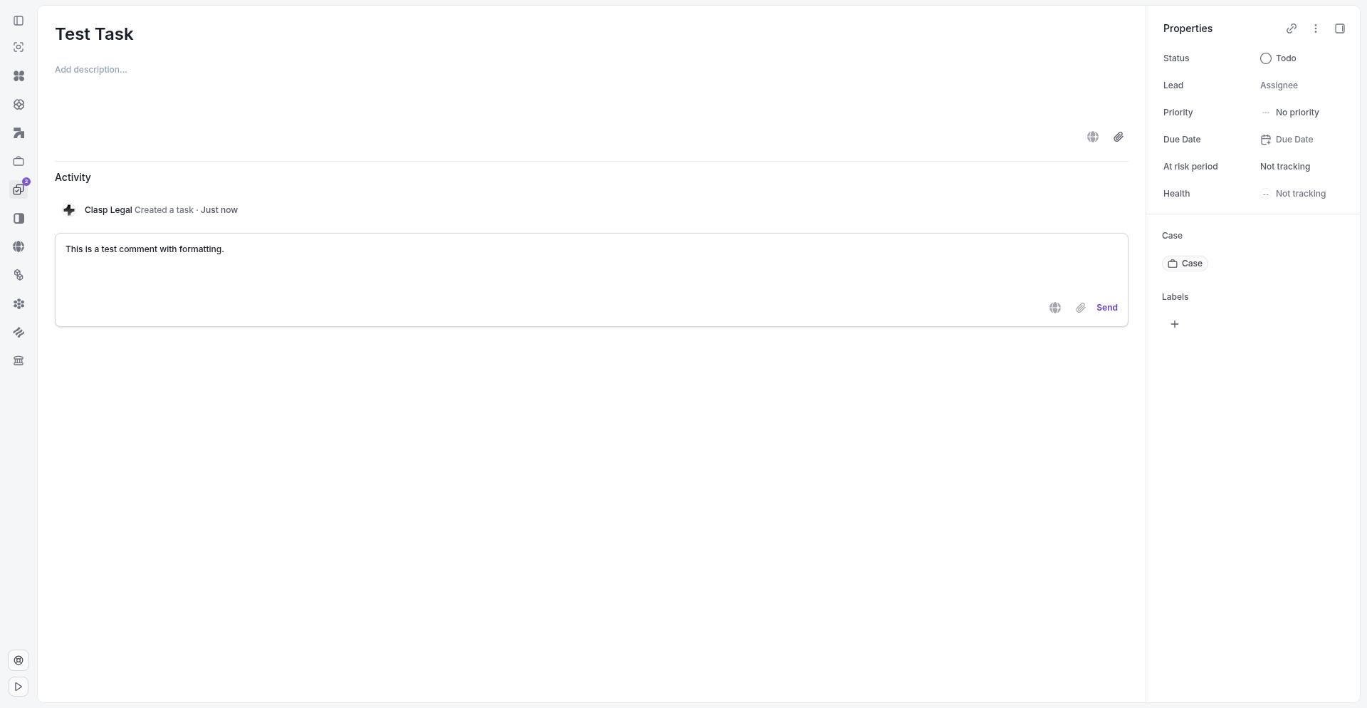 Comment composer with rich text formatting options