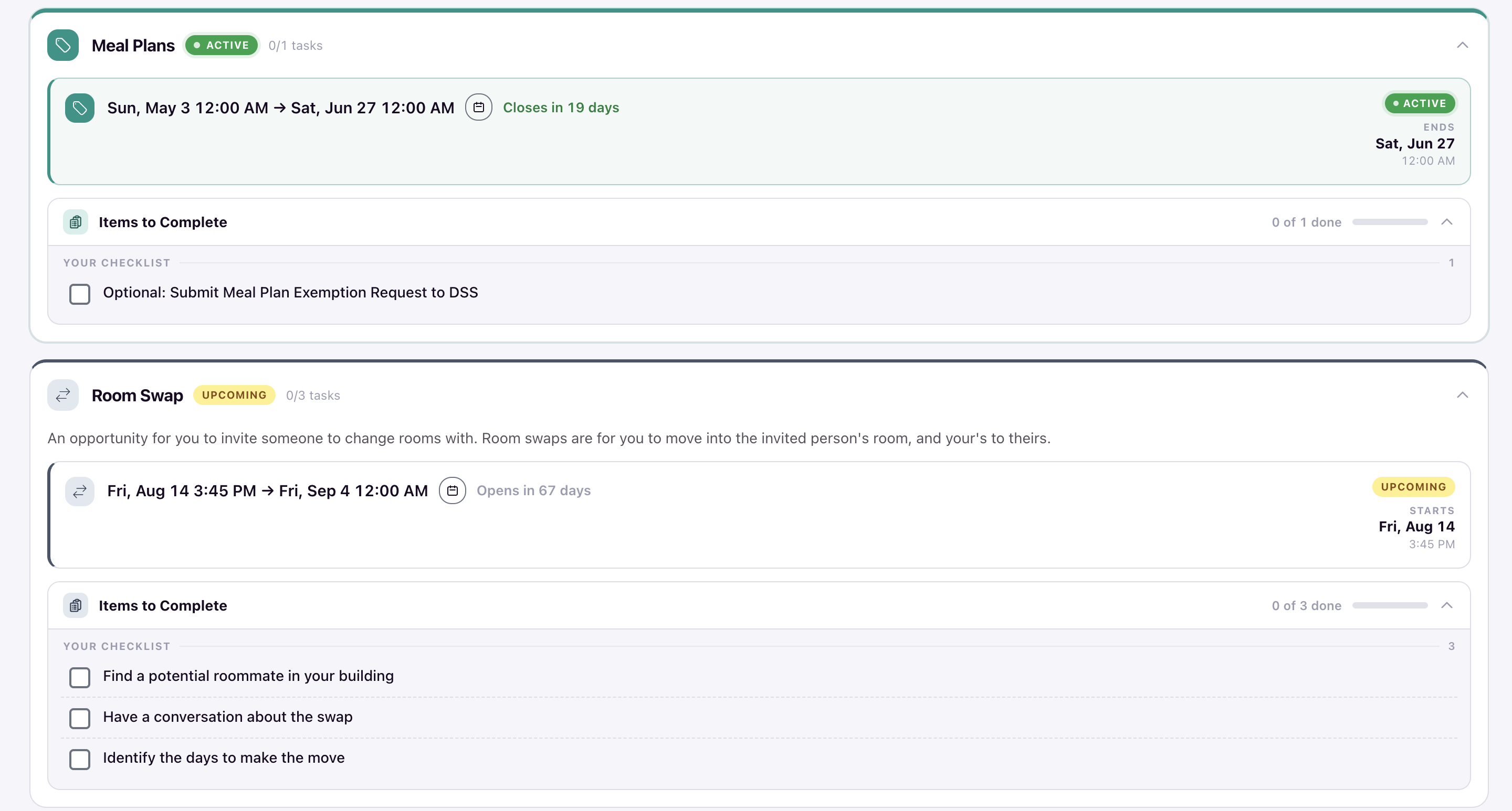 The bottom of the page showing the time zone footer and the Missed a window or need help section