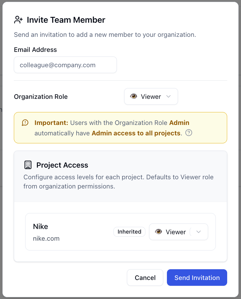 Invite users to your Ansehn organization