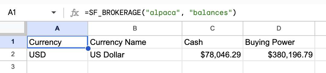 Brokerage Balances Example 1