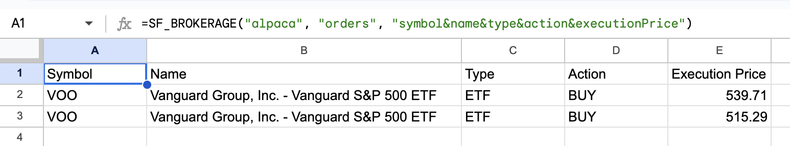 Brokerage Orders Example 2