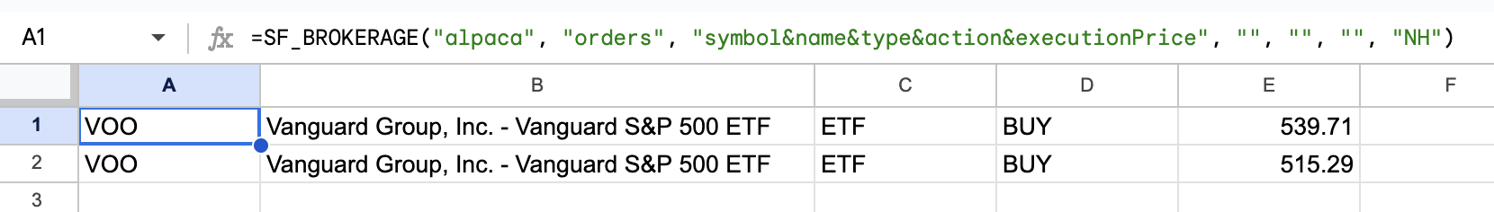 Brokerage Orders Example 3