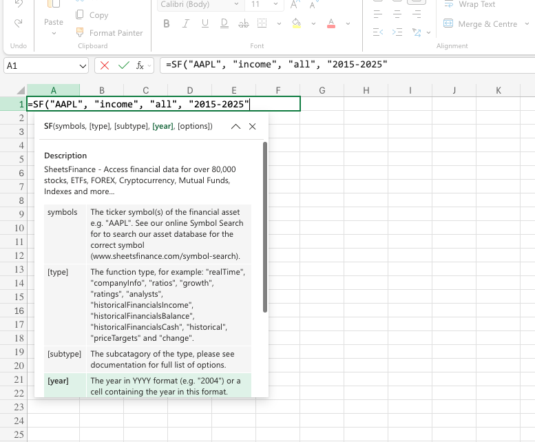 Excel Connection