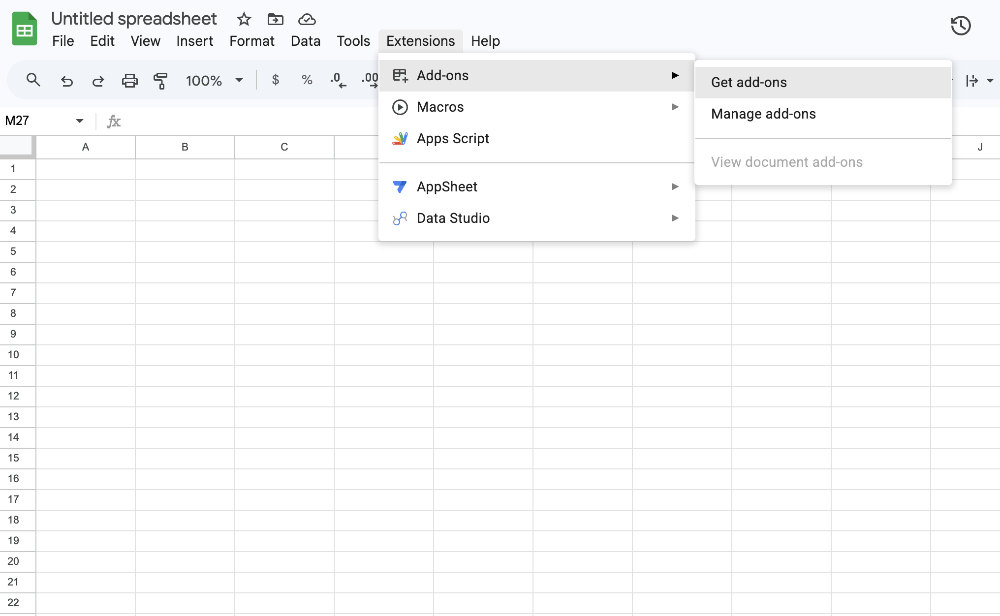 Install from Sheets