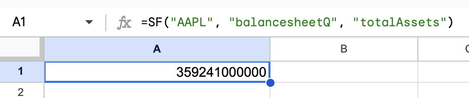 Example 2 - Balance Sheet
