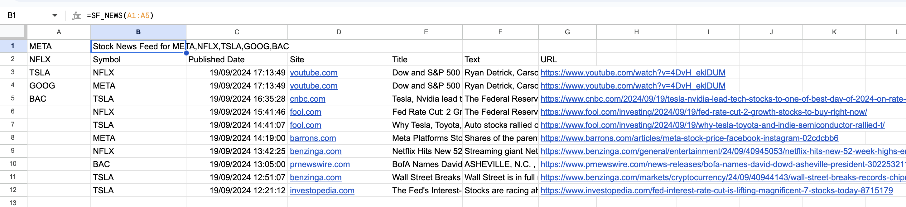 News Batch Example 1
