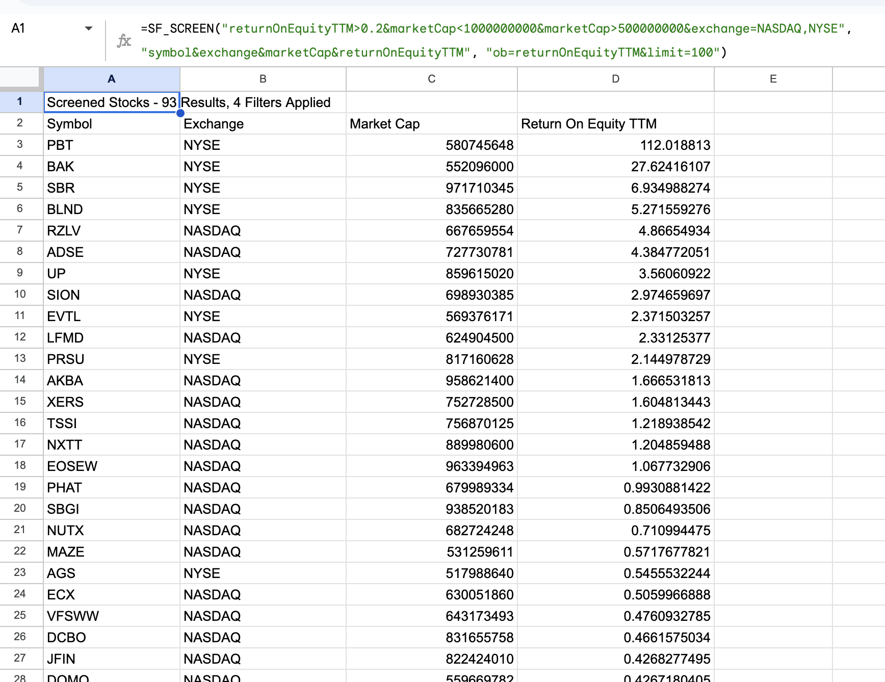 Stock Screener Example 3