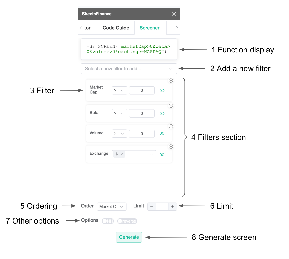 Stock Screener Generator