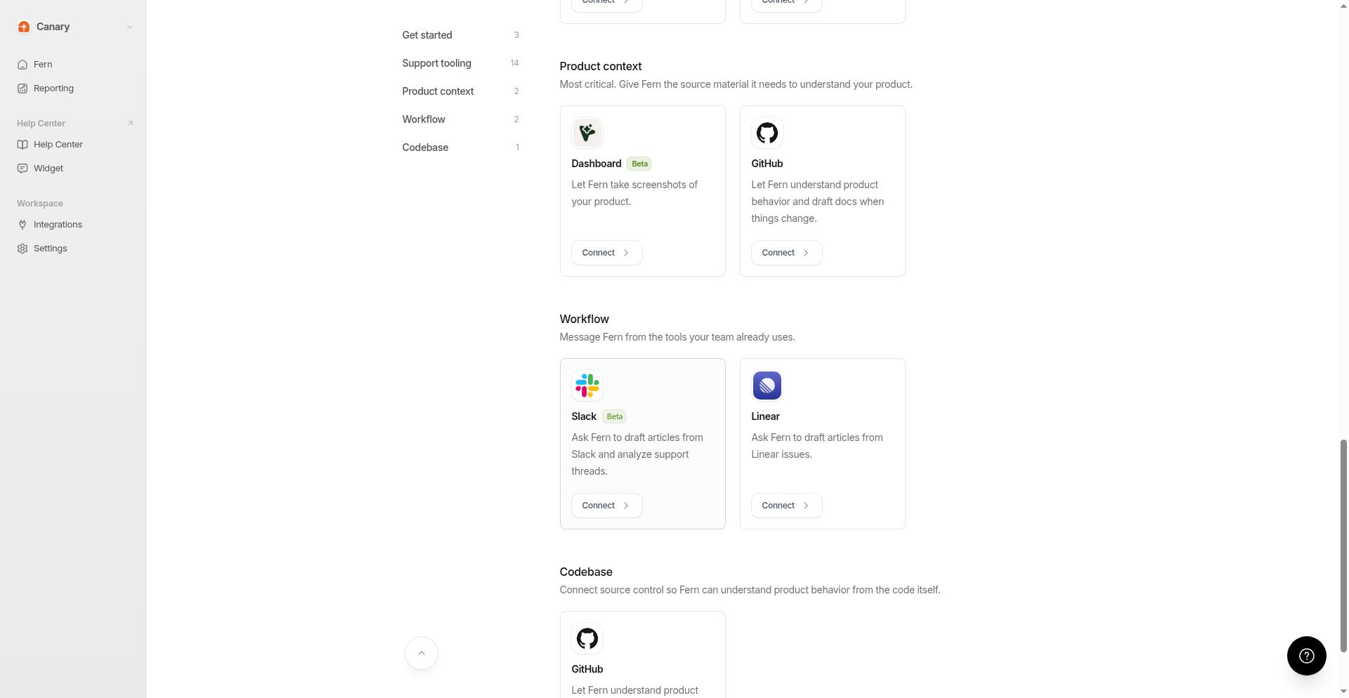 Carte d’intégration BoldDesk avec le bouton Connect mis en évidence