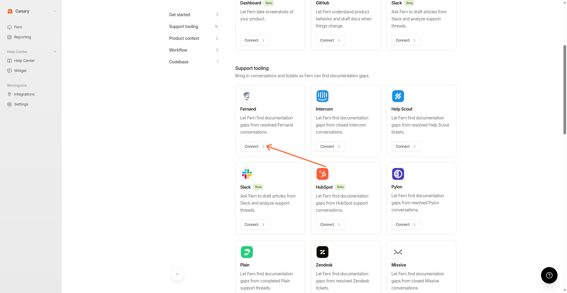 Carte d’intégration Gmail avec le bouton Connecter mis en évidence