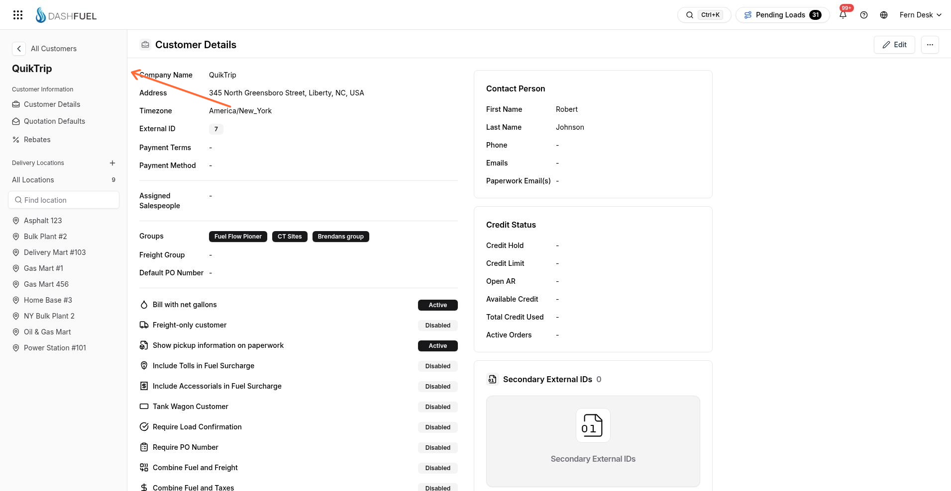 Customer Information sidebar with Customer Details and Rebates